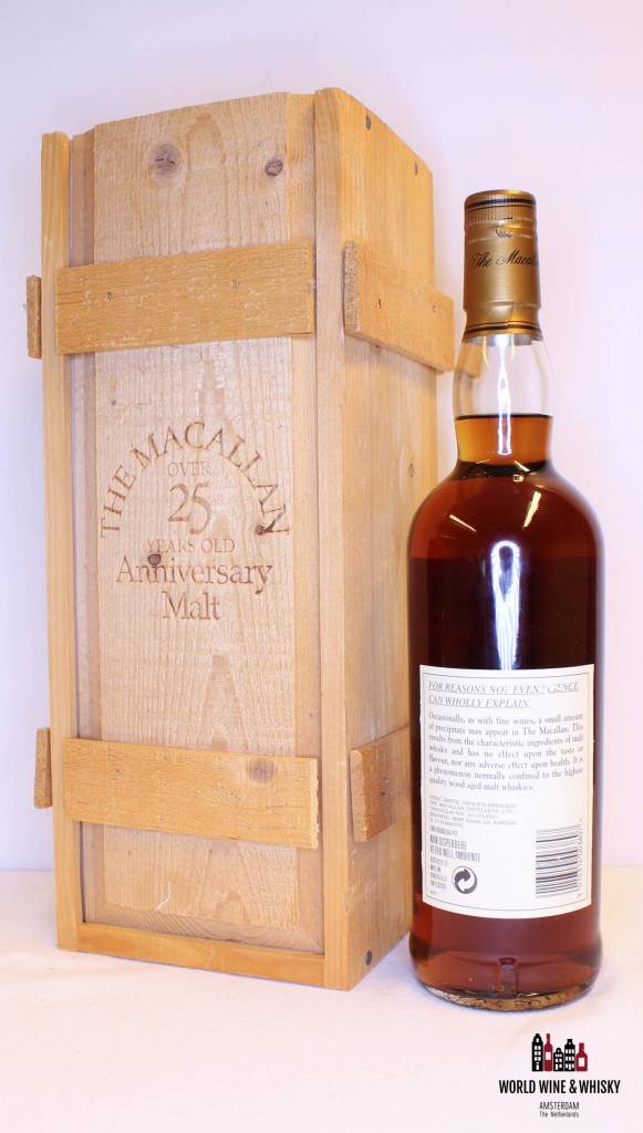 Macallan 25 jaar oud 1975 2000 The Anniversary Malt 43% (in OWC)
