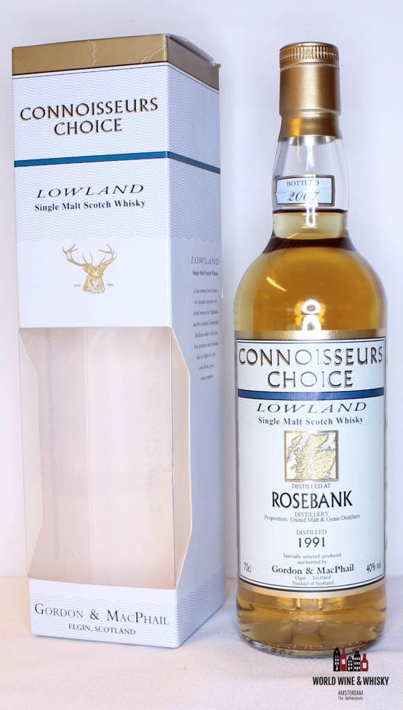 Rosebank 16 jaar oud 1991 2007 Keuze van de kenners - Gordon &amp; MacPhail 40%