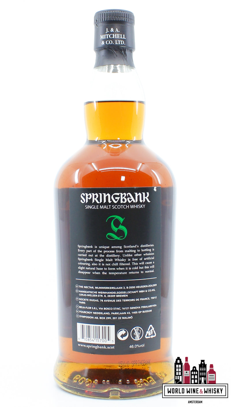 Springbank 15 Years Old 2024 - Groen/Zwarte Editie (februari) 46%