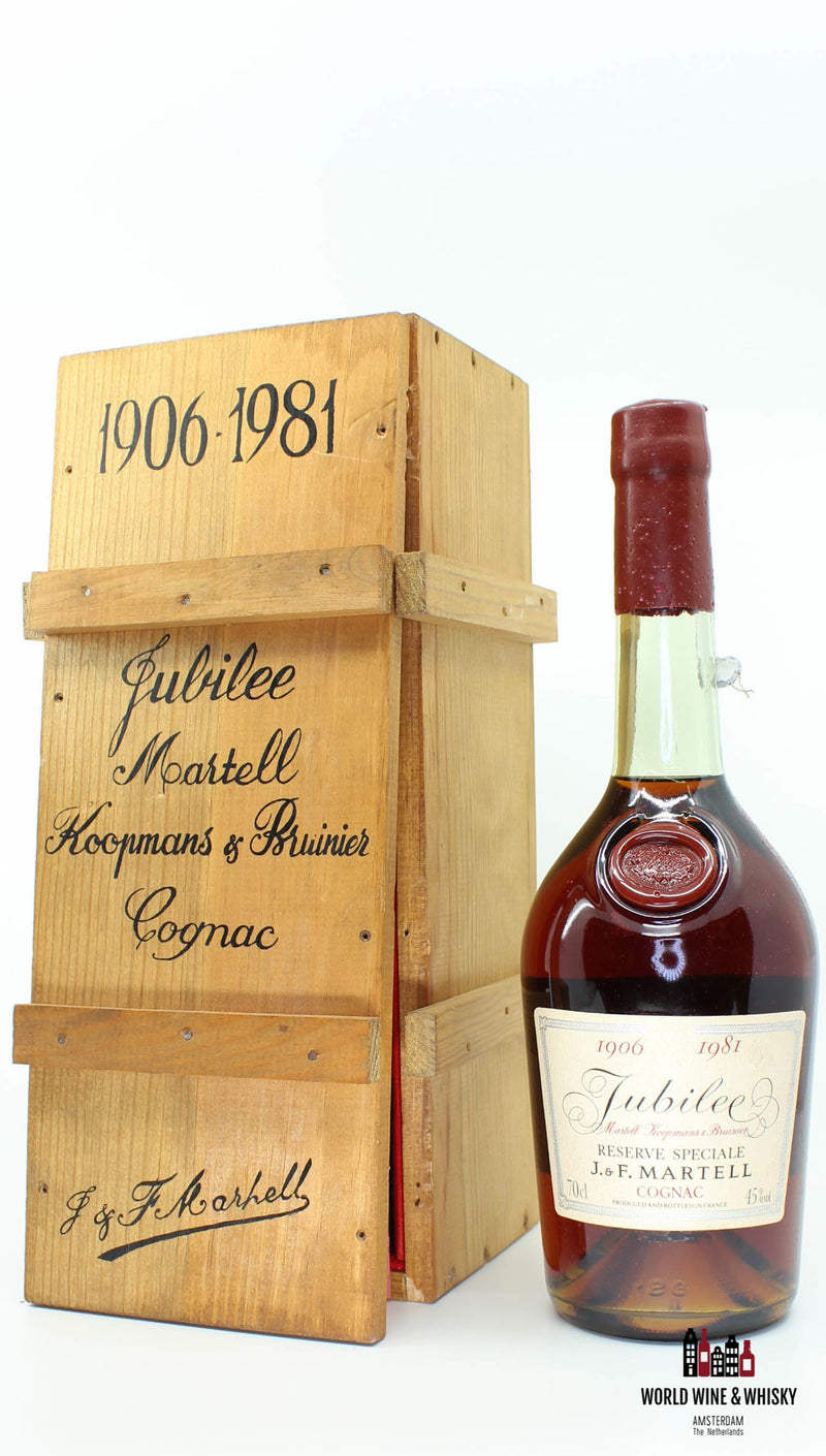 J & F Martell 1906 1981 Reserve Speciale - Jubilee Martell Koopmans & Bruinier Cognac 45%