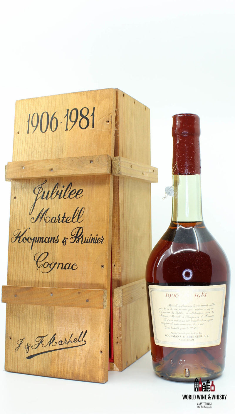 J & F Martell 1906 1981 Reserve Speciale - Jubilee Martell Koopmans & Bruinier Cognac 45%