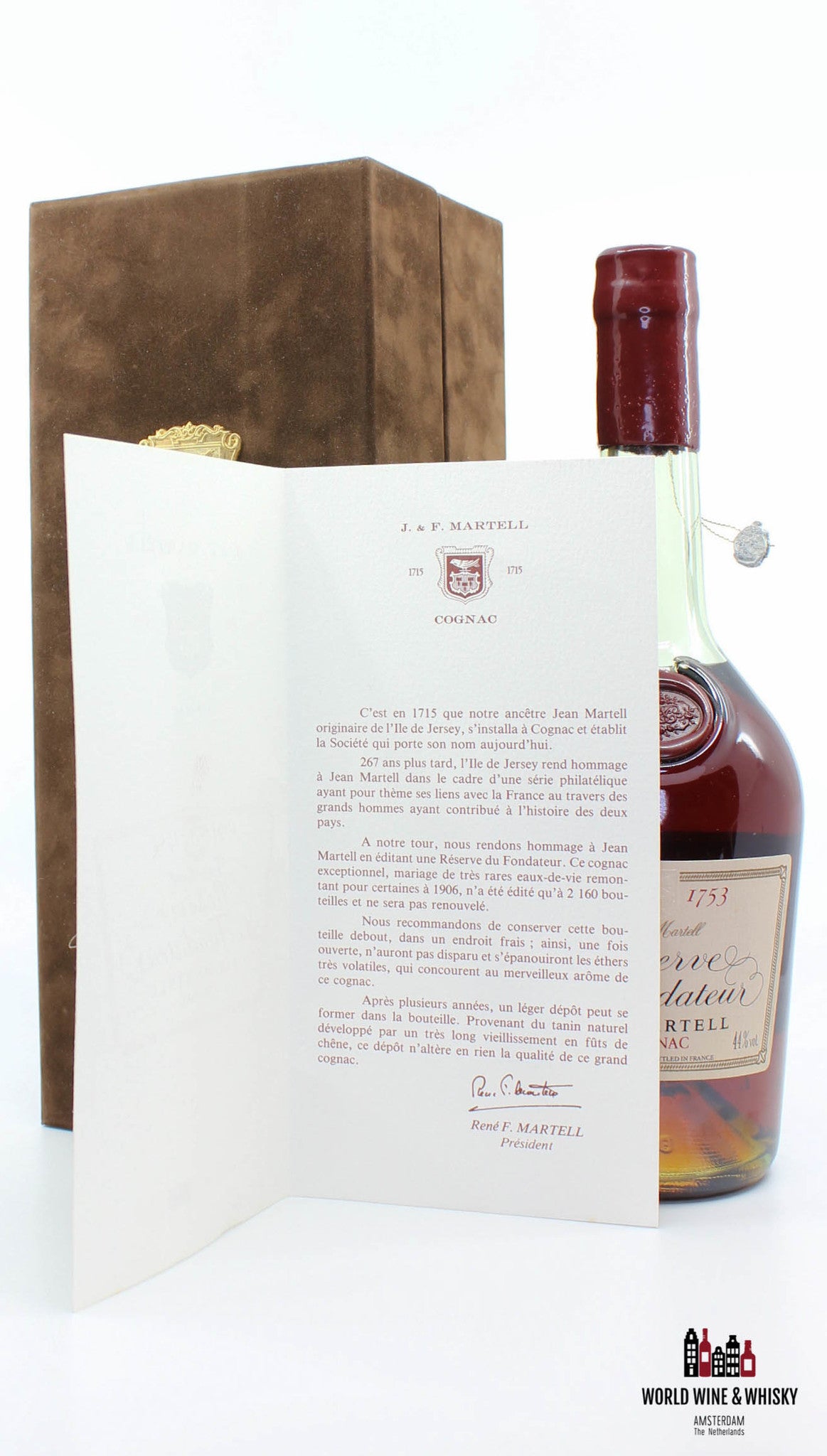 J & F Martell 1694 1753 Reserve du Fondateur Cognac 44% (Jean Martell)