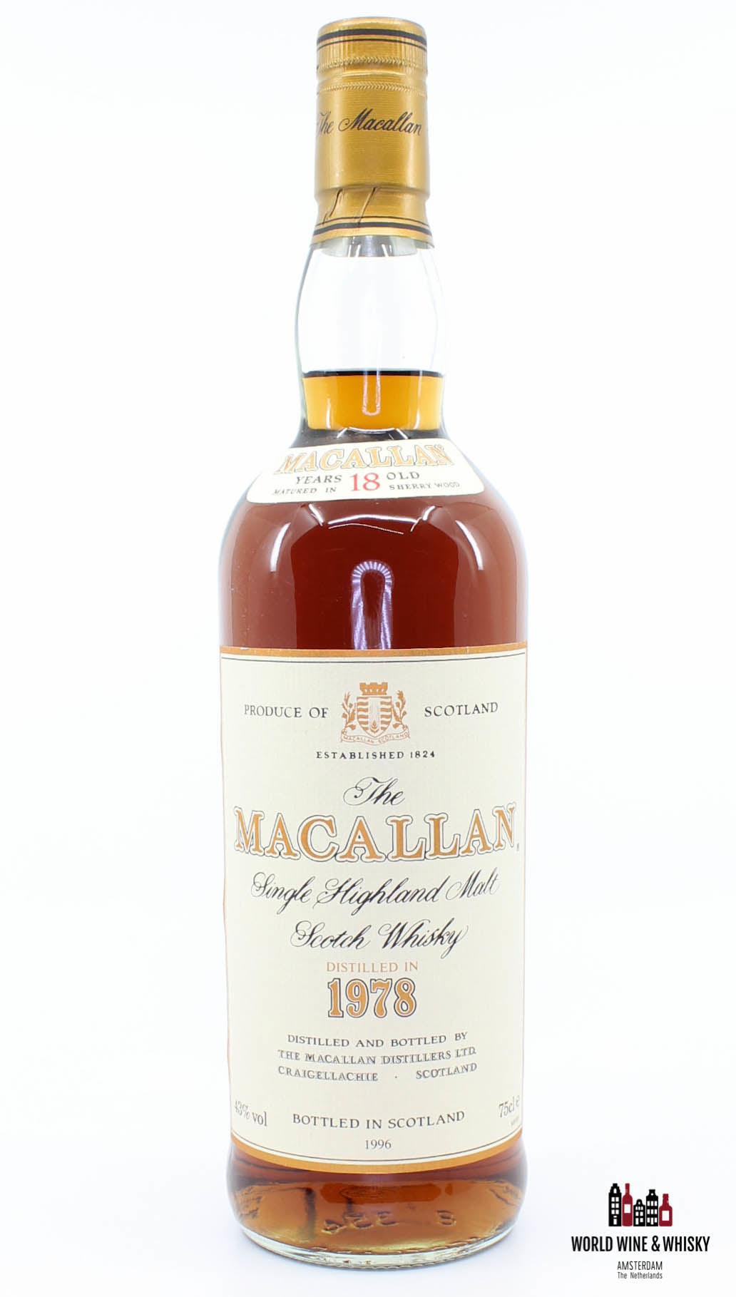 Macallan 18 Years Old 1978 1996 Sherry Wood 43% (750 ml)