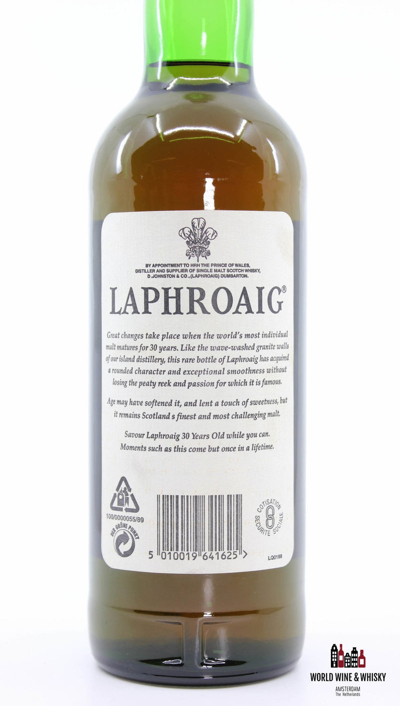 Laphroaig 30 jaar oud, extreem zeldzaam 43% (700 ml)