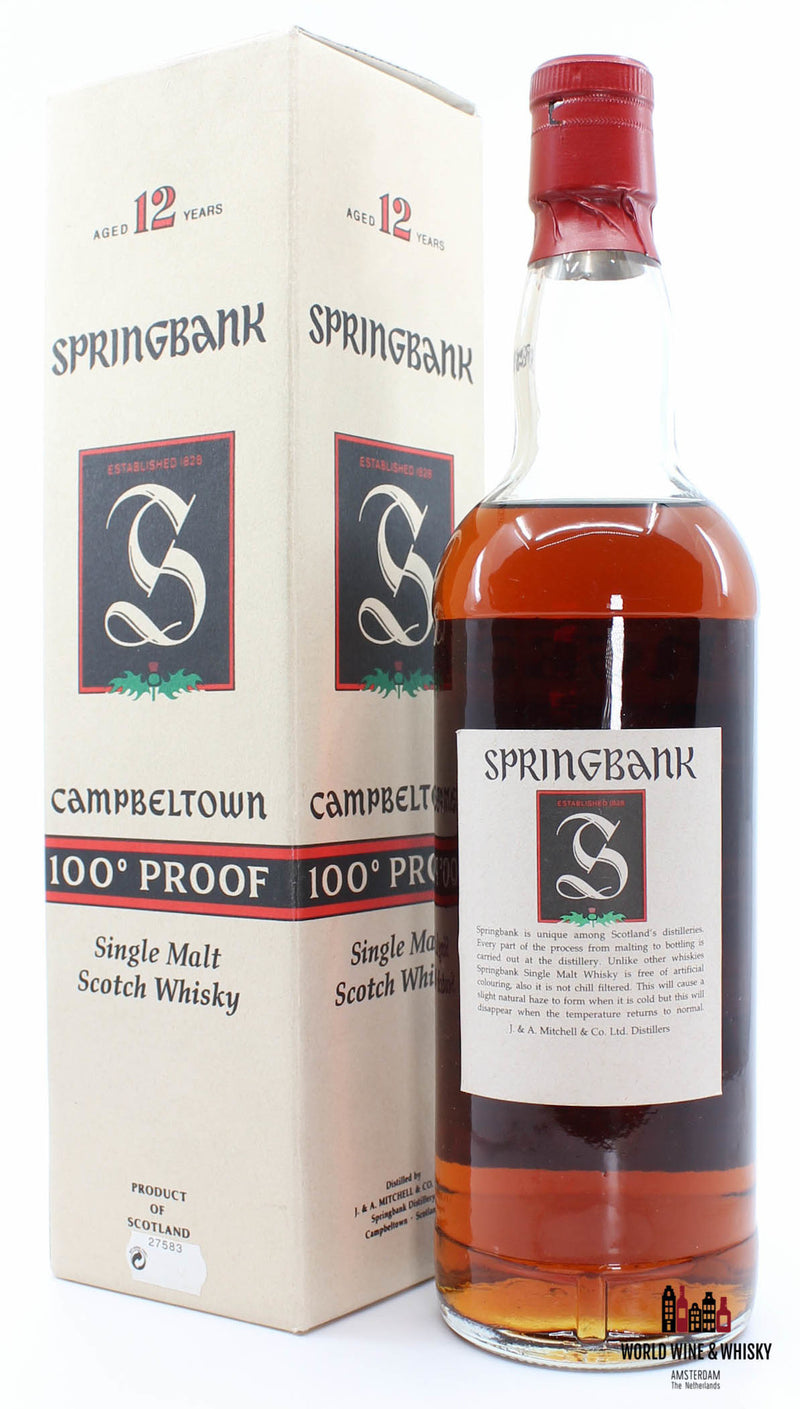 Springbank 12 Years Old 100° Proof Groene Distel 57% 700ml (in kartonnen doos)