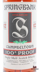 Springbank 12 Years Old 100° Proof Groene Distel 57% 700ml (in kartonnen doos)