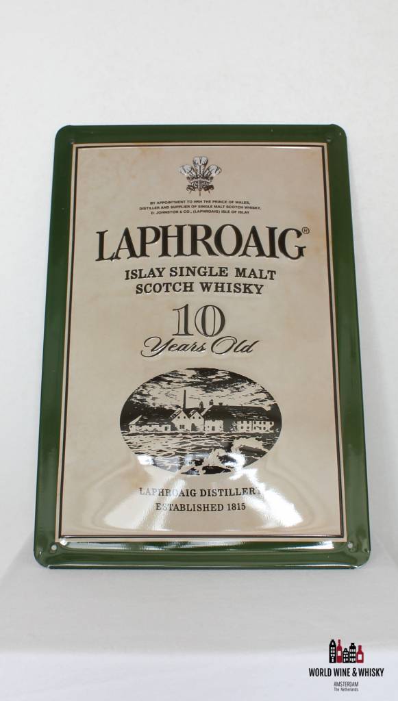 Iron Laphroaig billboard plate sign