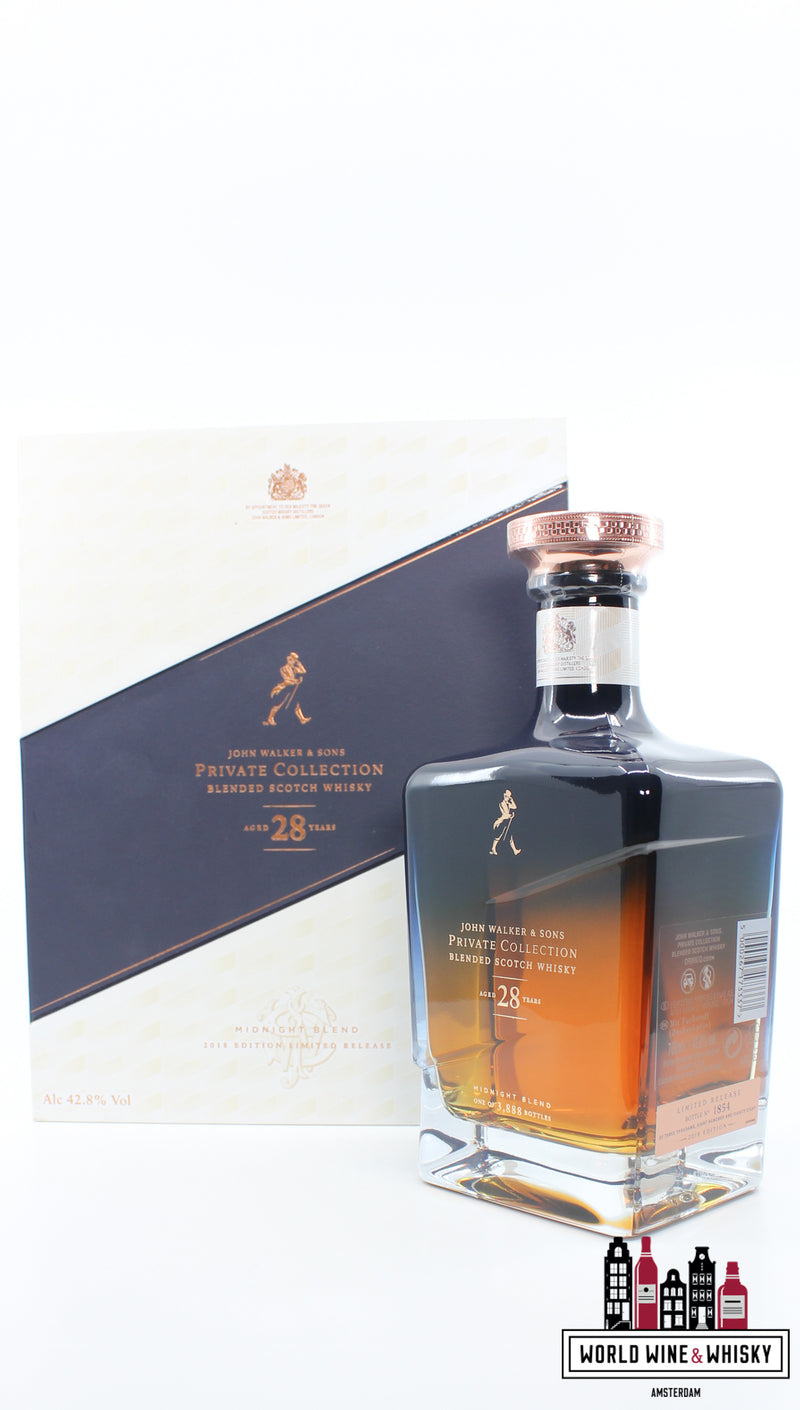 John Walker &amp; Sons 28 Years Old 2018 - Privécollectie - Midnight Blend 42,8% (1 van 3888)