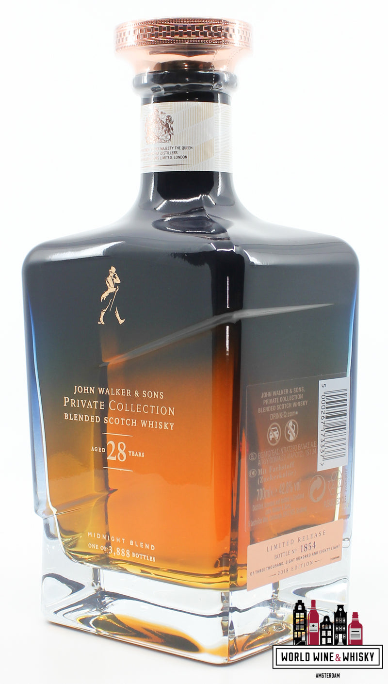 John Walker &amp; Sons 28 Years Old 2018 - Privécollectie - Midnight Blend 42,8% (1 van 3888)