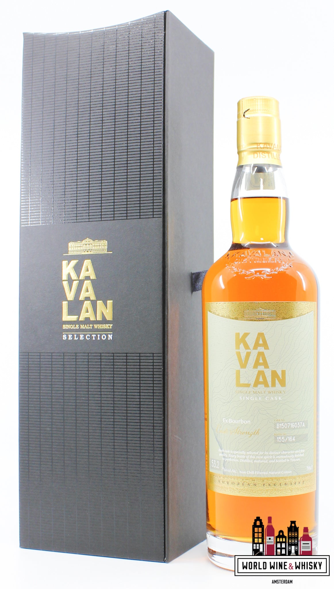 Kavalan 2015 2022 - Ex-Bourbon - Selectie - Europees Exclusief - Cask B150716037A 53,2% (1 van 164)