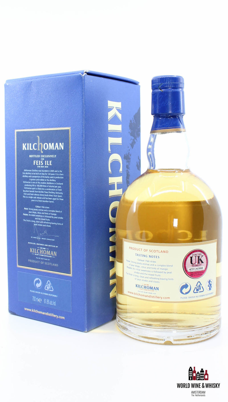 Kilchoman 3 Years Old 2007 2010 Feis Ile 2010 - Cask 113/07 62,2% (een van de 285 flessen)