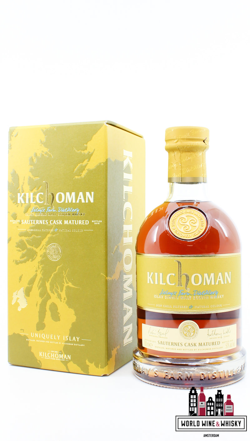 Kilchoman 5 Years Old 2011 2016 - (Château d'Yquem) Sauternes Cask Matured 50% (1 van 6000)