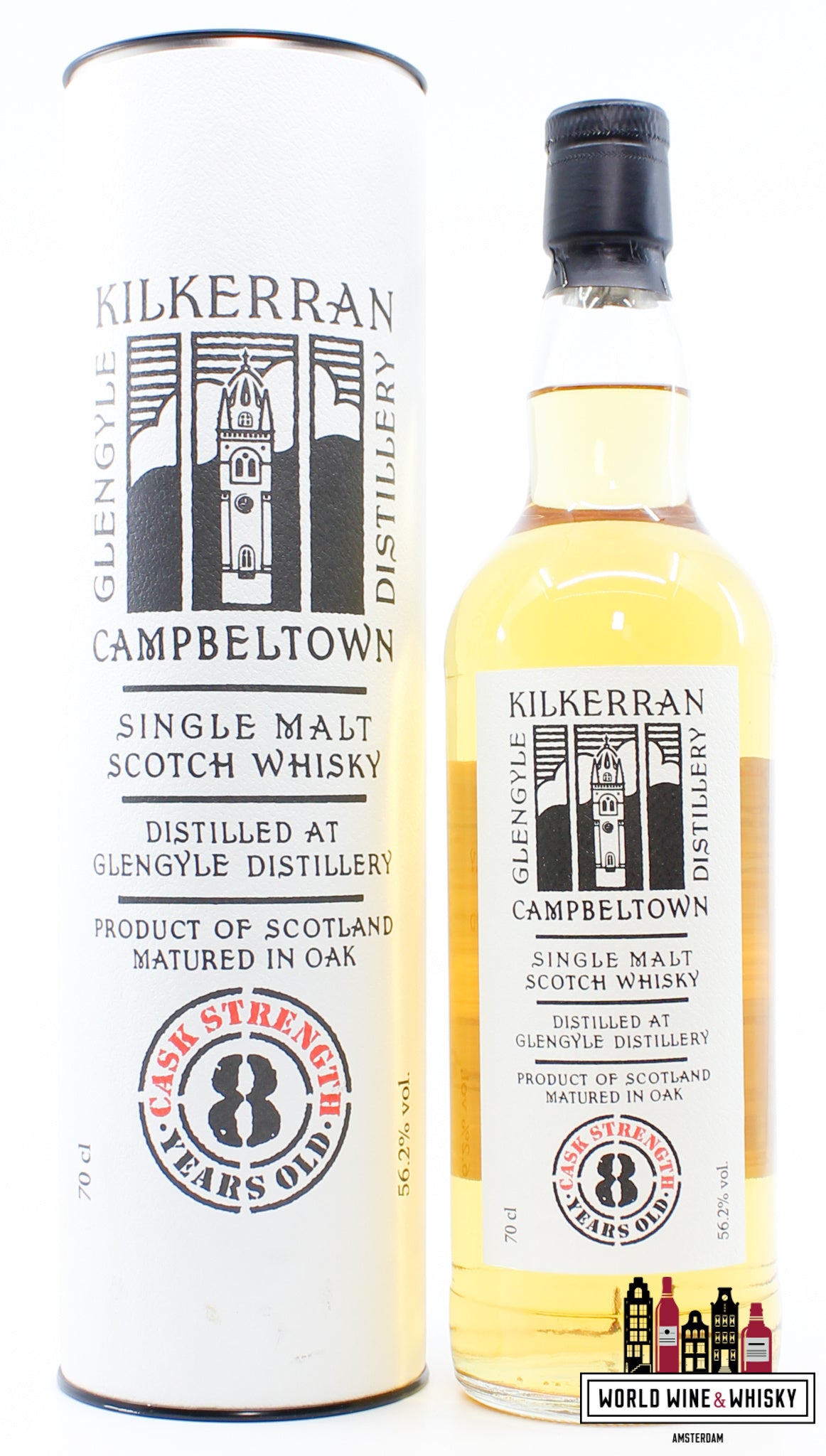 Kilkerran 8 Years Old 2017 - Cask Strength - Batch 1 (Glengyle) 56,2% (1 van 9000)