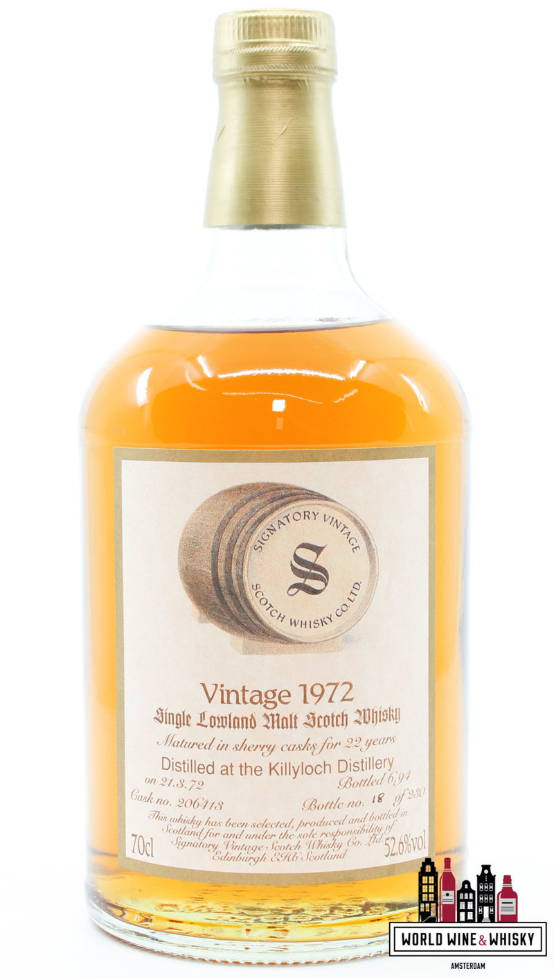 Killyloch 22 Years Old 1972 1994 - Vintage Collection - Signatory Vintage - Cask 206413 52,6% (1 van 230)