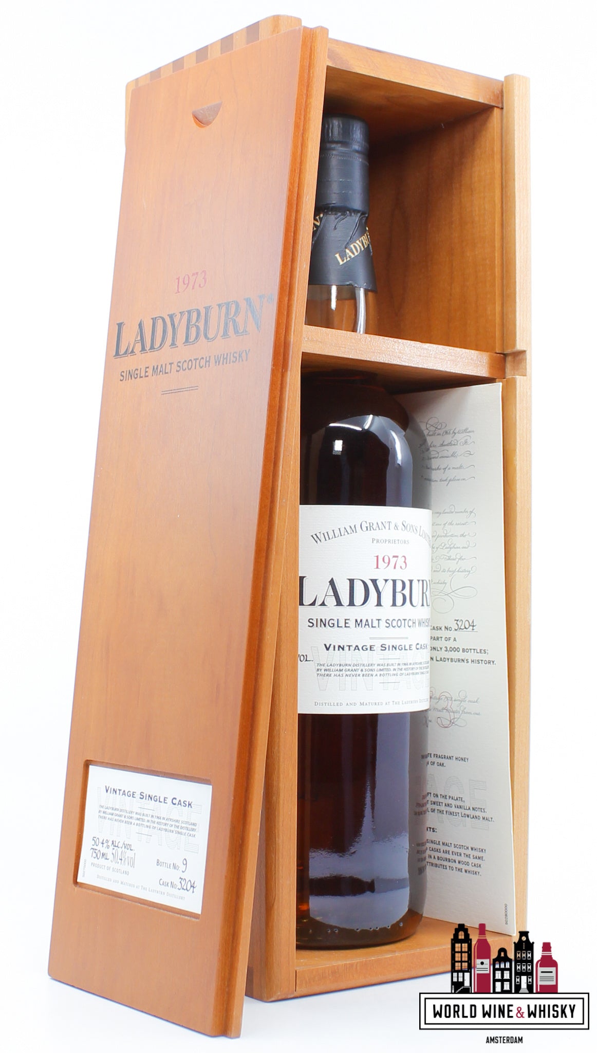 Ladyburn 27 Years Old 1973 2000 - Vintage Single Cask - Cask 3204 50,4% (1 van 3000)