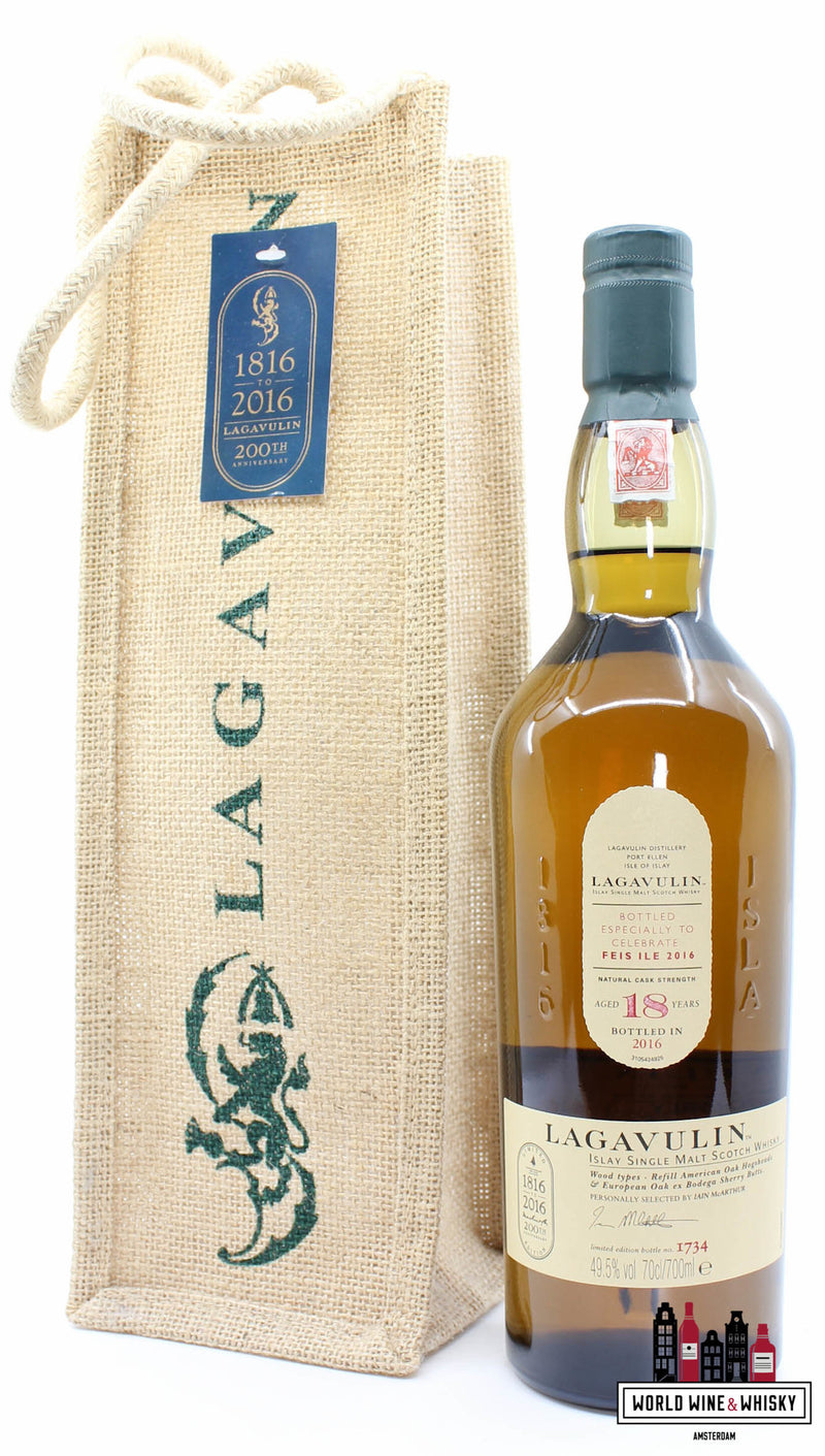 Lagavulin 18 Years Old 2016 - Feis Ile 2016 - 200th Anniversary 49.5% (1 van 6000)