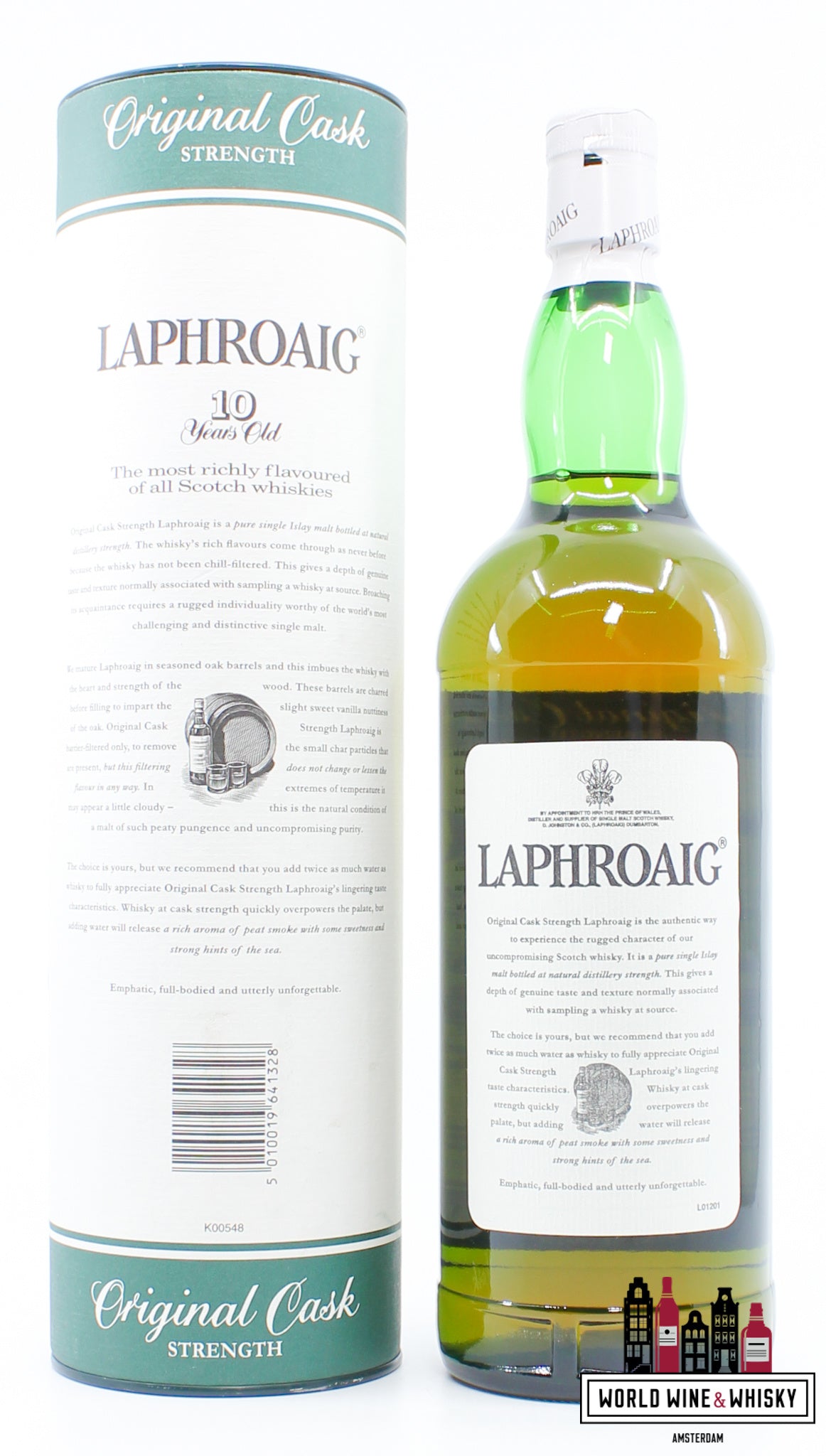 Laphroaig 10 Years Old 2000 - Originele vatsterkte - Rechtstreeks uit het hout 57,3% (1 liter)