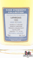 Laphroaig 12 Years Old 1993 2006 - Cask Strength Collection - Signatory Vintage - Cask 3479 56,7% (1 van 234)