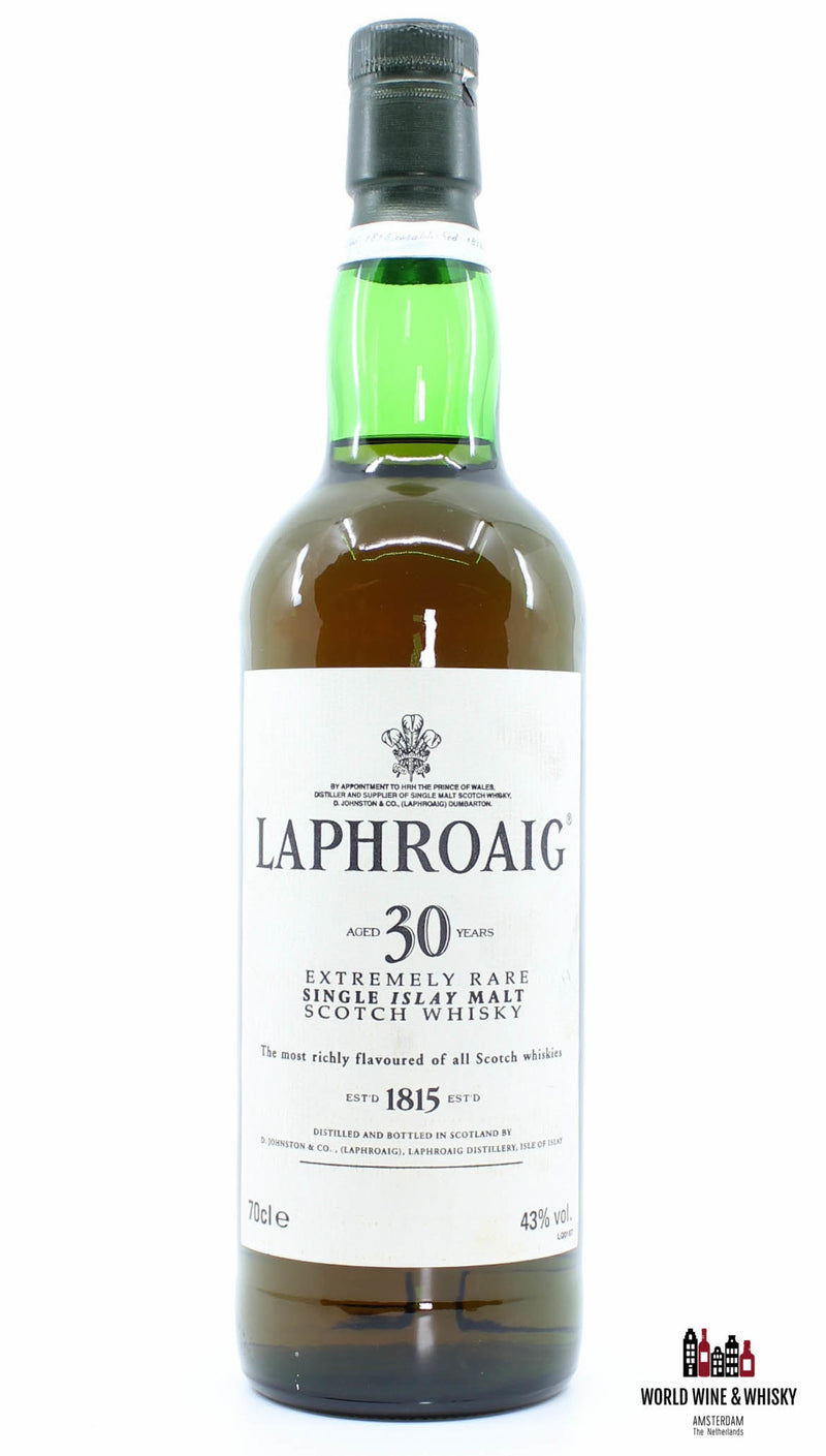 Laphroaig 30 jaar oud, extreem zeldzaam 43% (700 ml)