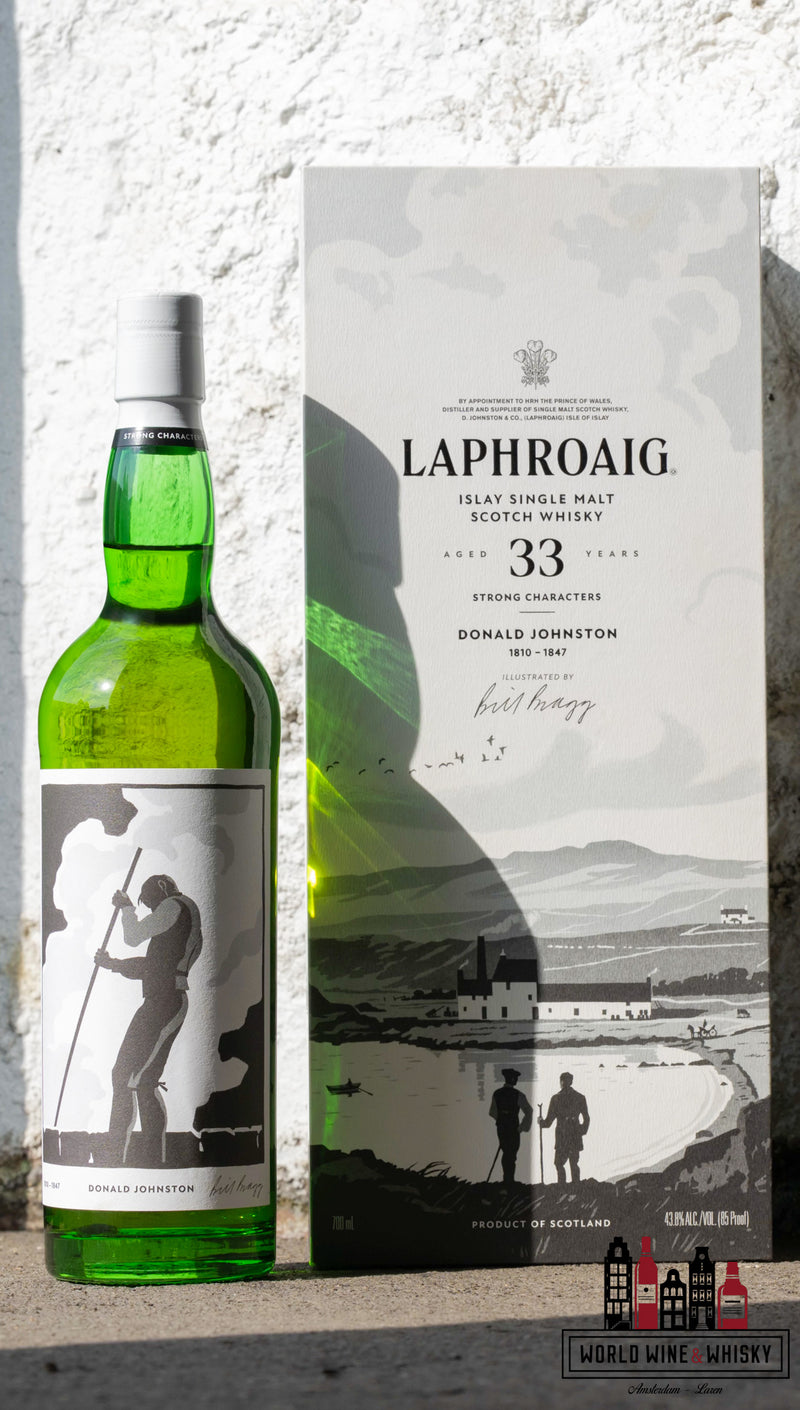 Laphroaig 33 jaar oud 2024 - Sterke personages - Hoofdstuk één Donald Johnston 43,8%