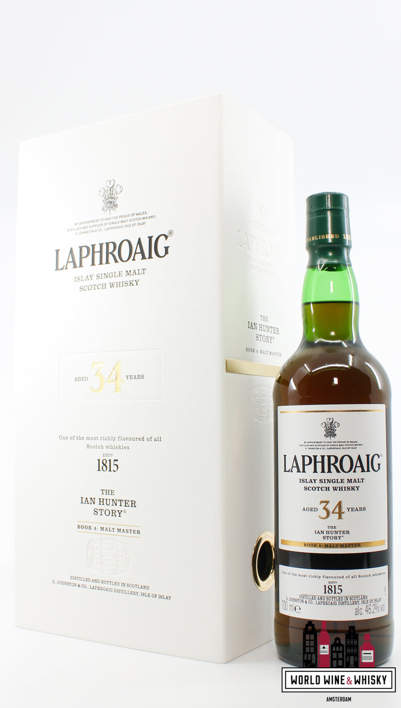 Laphroaig 34 jaar oud 1987 2021 - Het verhaal van Ian Hunter - Boek 4: Malt Master 46,2%