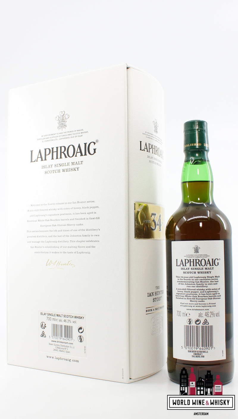 Laphroaig 34 jaar oud 1987 2021 - Het verhaal van Ian Hunter - Boek 4: Malt Master 46,2%