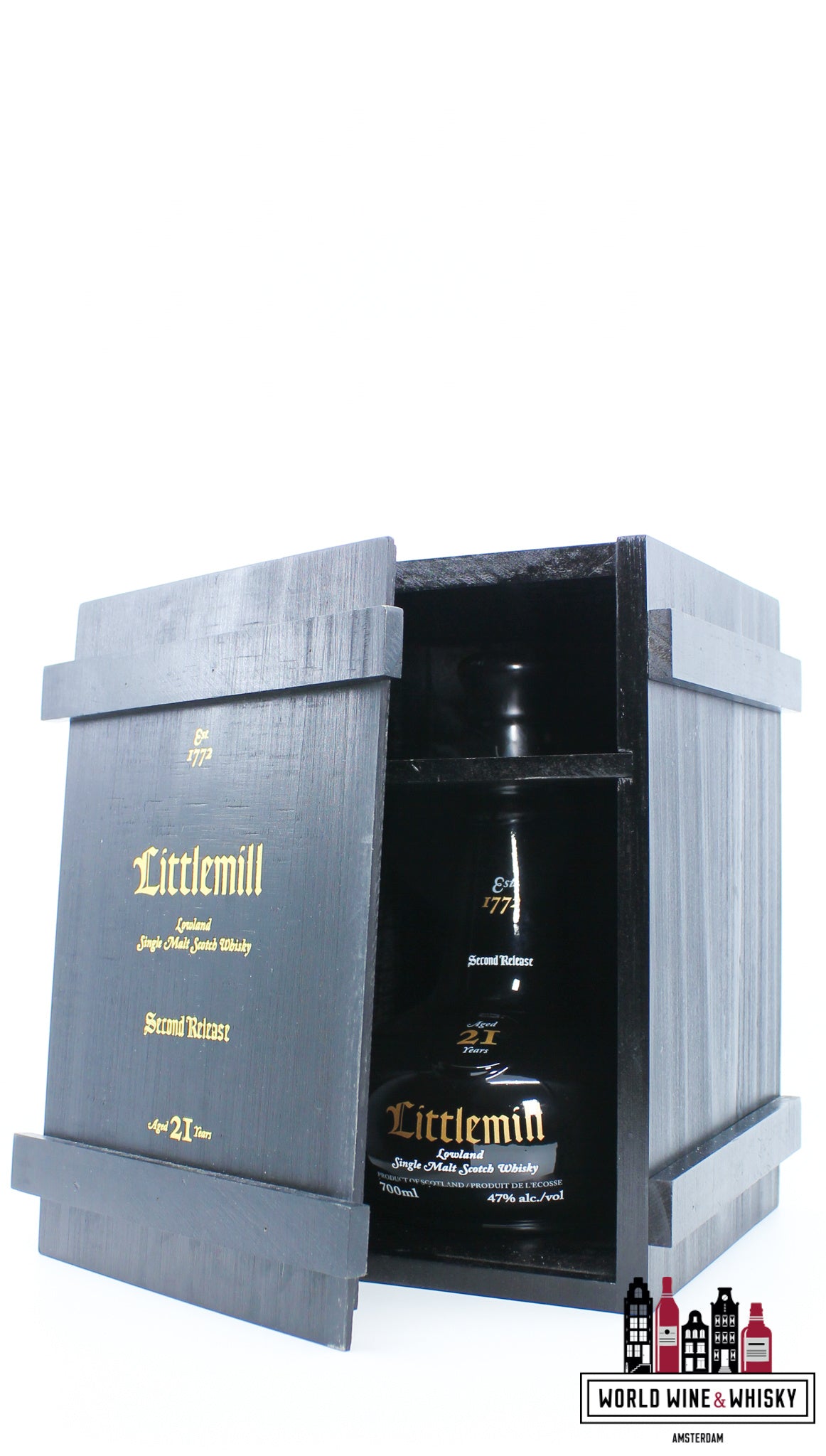 Littlemill 21 Years Old 2014 - Tweede release 47% - Gesloten distilleerderij (1 van 4550)