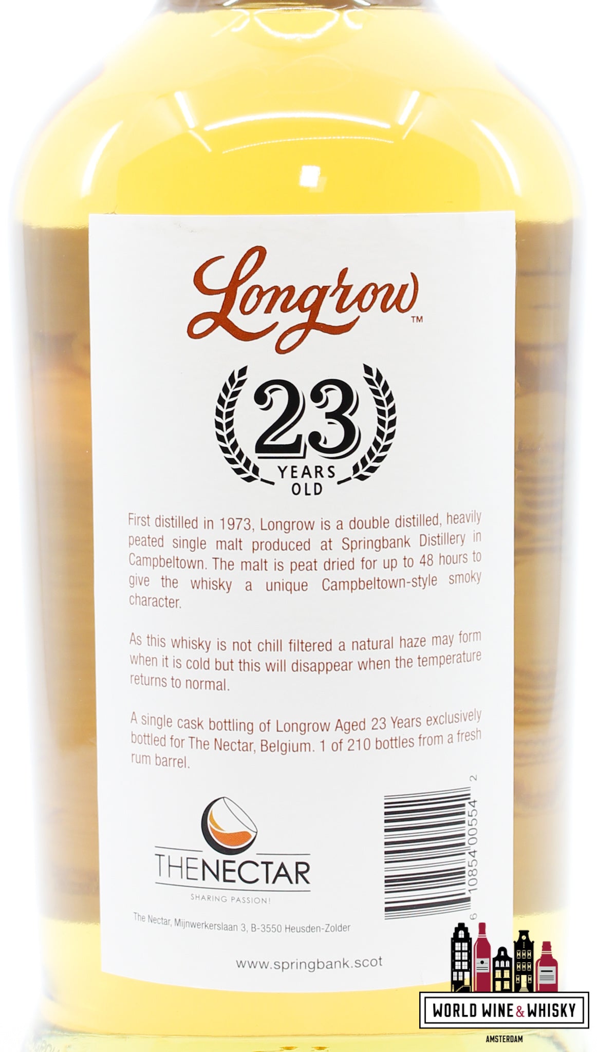 Longrow 23 Years Old 2022 - Single Cask - Limited Edition - The Nectar, België (Springbank) 43,4% (1 van 210)