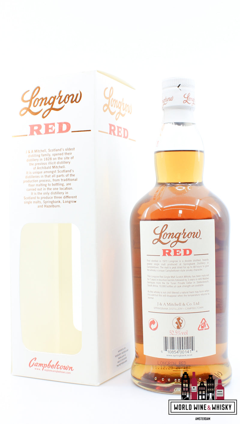 Longrow Red 10 Years Old 2020 - Refill Malbec Matured (Springbank) 52,5% (1 van 10.000)