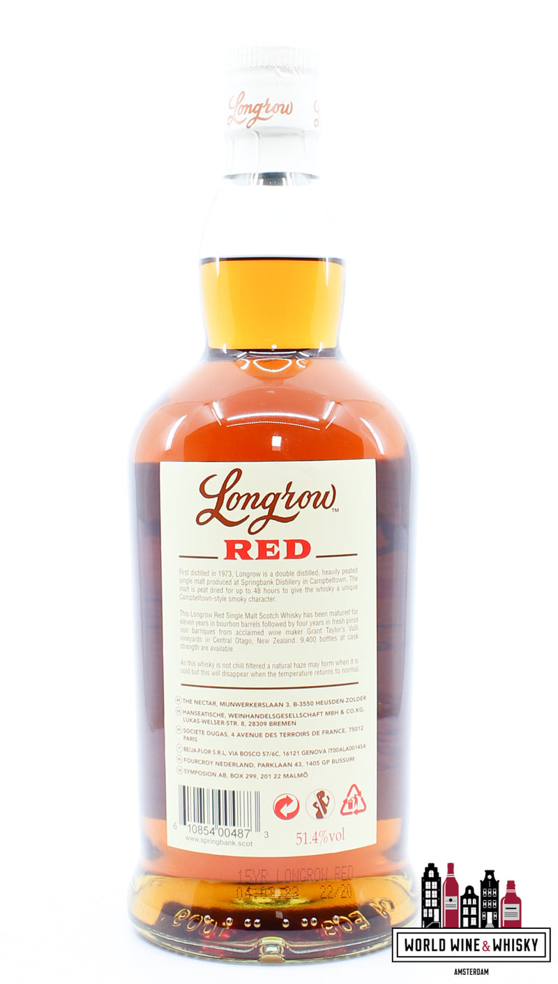 Longrow Red 15 Years Old 2022 - Pinot Noir Cask Matured (Springbank) 51,4% (1 van 9400)