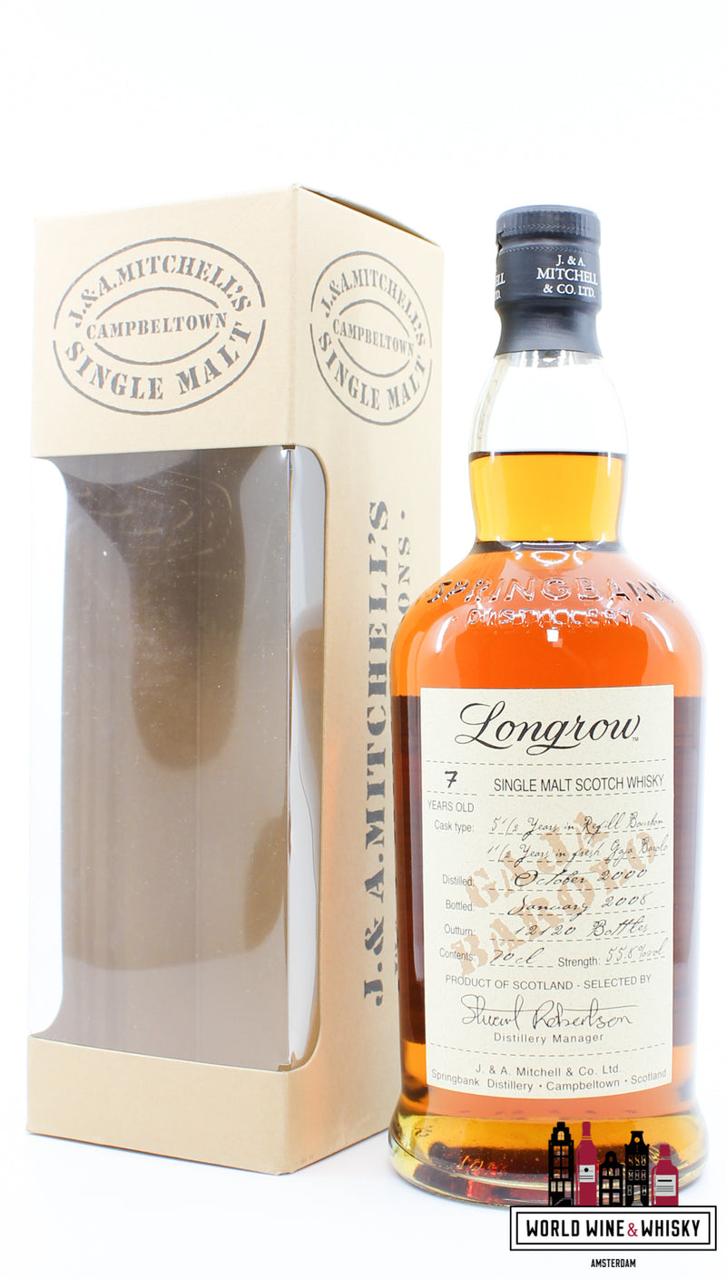 Longrow (Springbank) 7 jaar oud 2000 2008 - Gaja Barolo - Wood Expressions Series 55,8% (1 van 12120)
