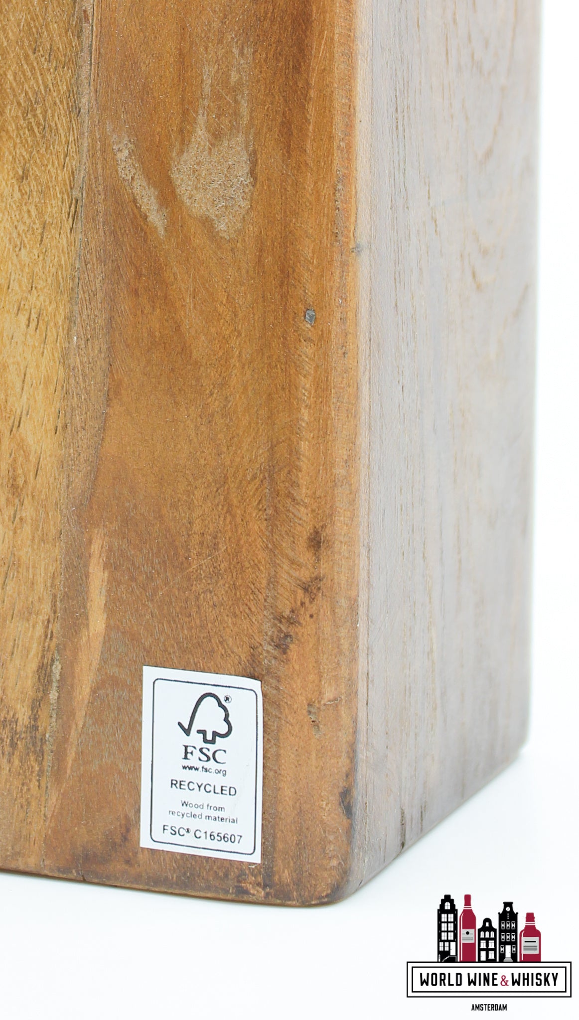 Luxe houten wijn- of whiskygeschenkdoos (1 fles)