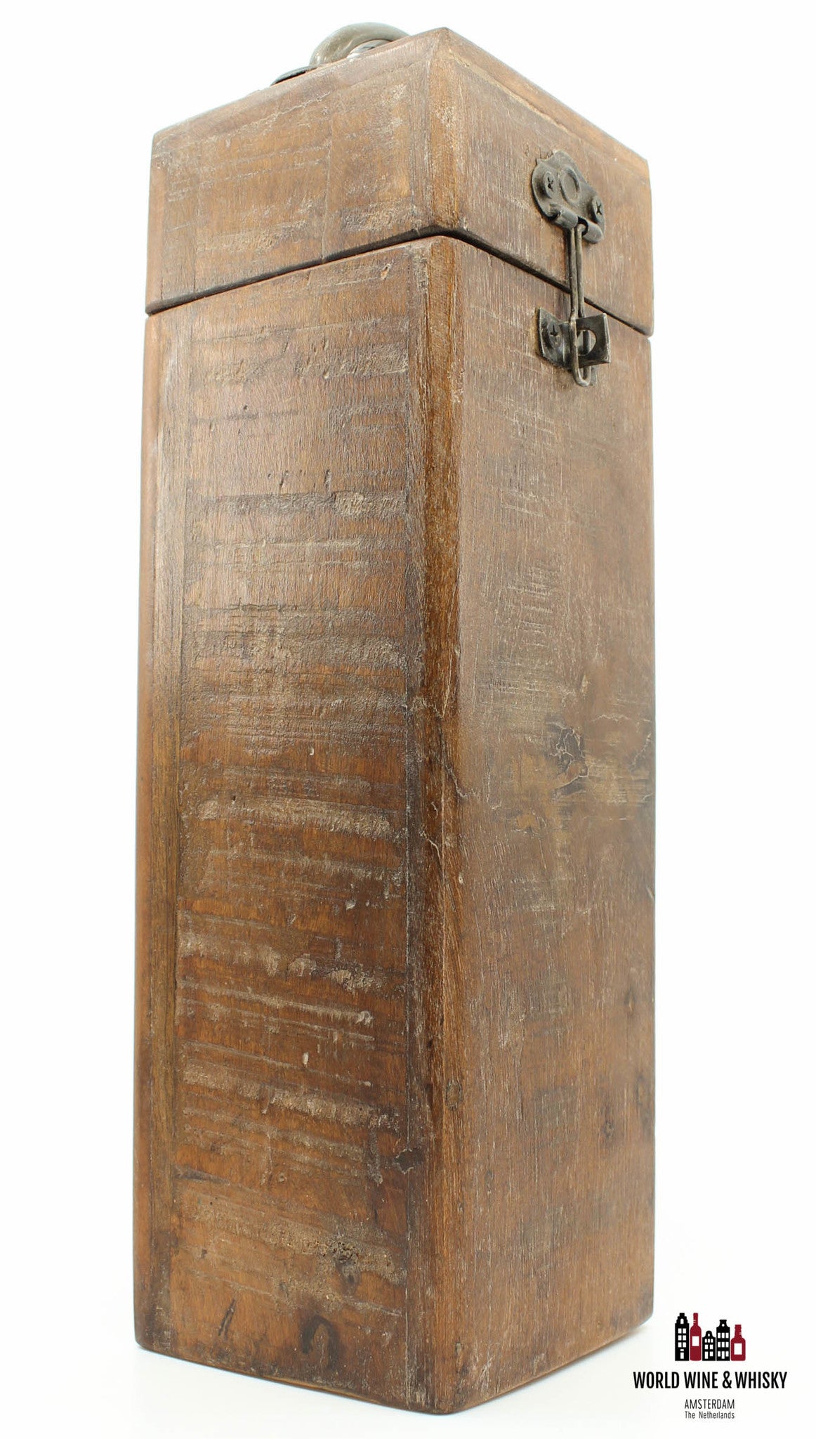 Luxe houten wijn- of whiskygeschenkdoos (1 fles)