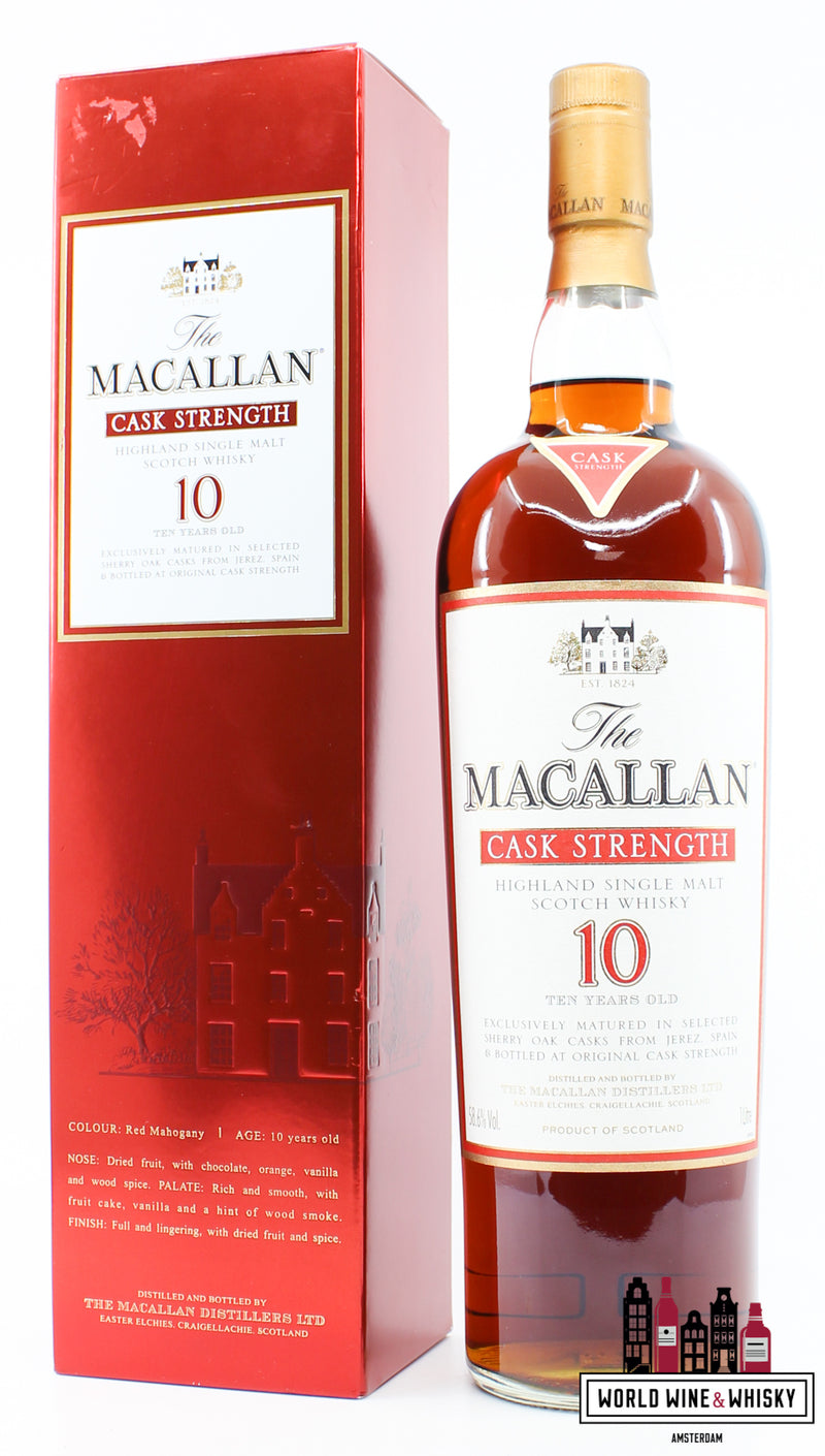 Macallan 10 jaar oud - Vatsterkte 58,6% - 1 liter