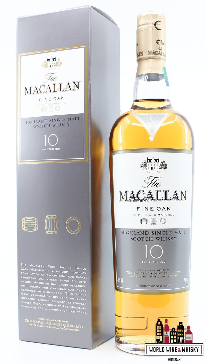 Macallan 10 jaar oud - Fine Oak Triple Cask gerijpt 40% 700ml