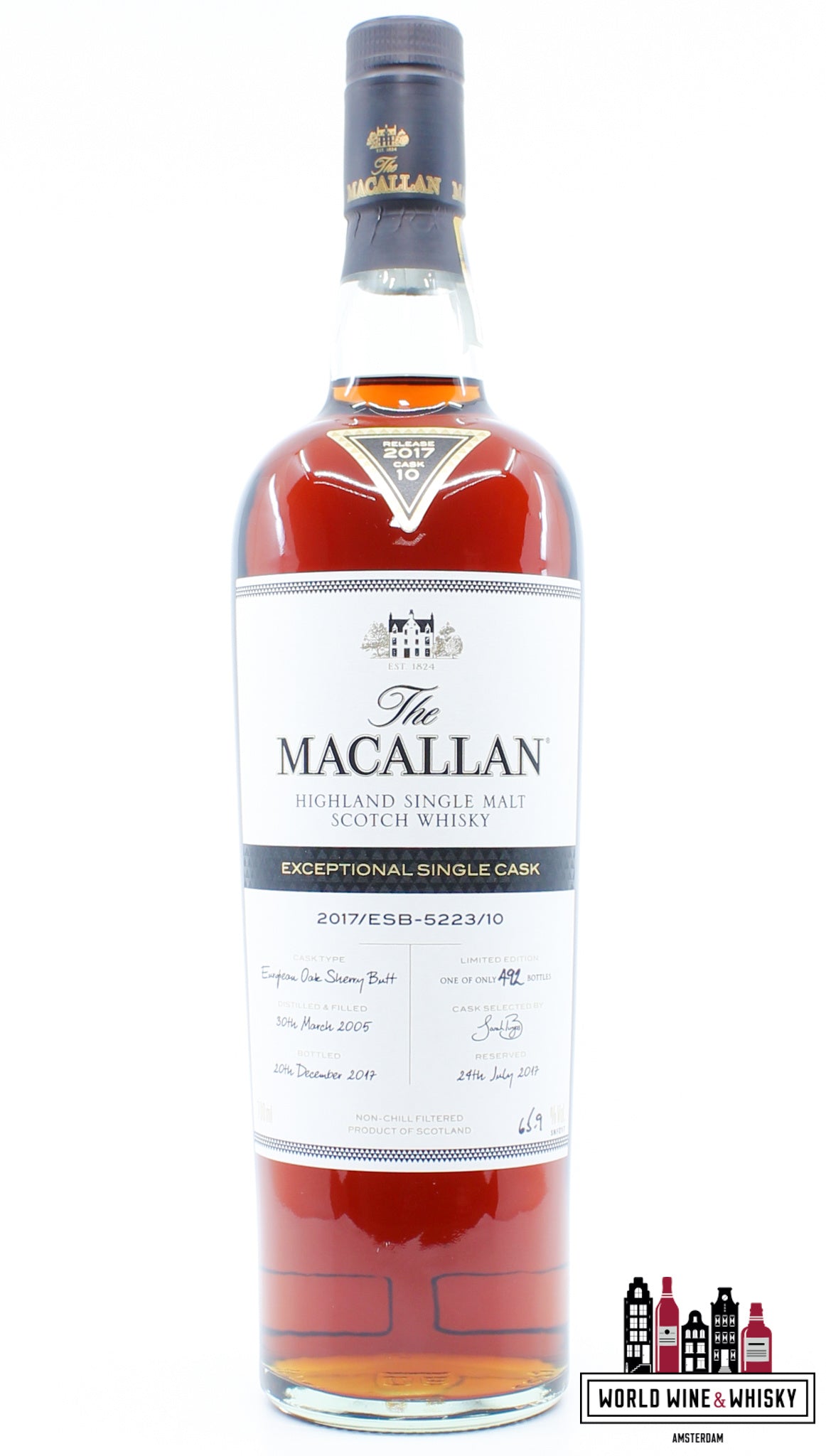 Macallan 12 Years Old 2005 2017 - Exceptional Single Cask 2017/ESB-5223/10 - Cask 5223 65,9% (1 van 492)
