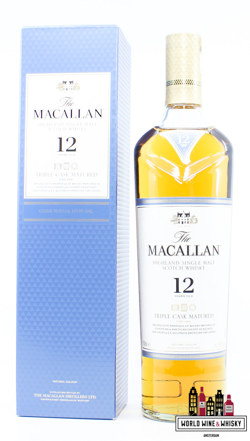 Macallan 12 jaar oud - Fijn eiken - Triple Cask gerijpt 40%