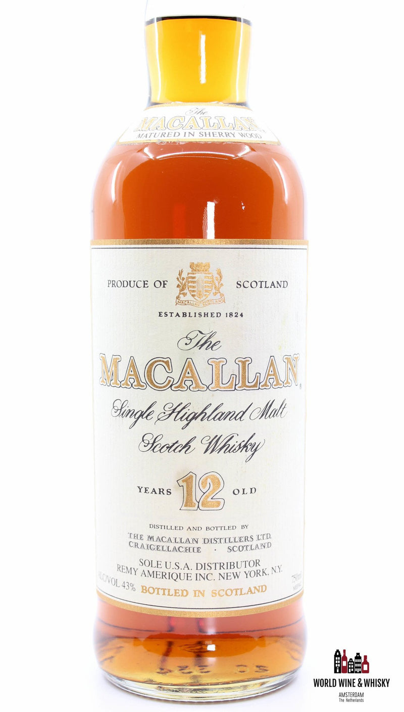 Macallan 12 Years Old Sherry Wood - USA Edition - Enige distributeur in de VS, Remy Amerique Inc. New York, NY 750ml