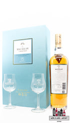 Macallan 15 jaar oud - Fine Oak - Triple Cask Matured 43% (geschenkset uit Taiwan)
