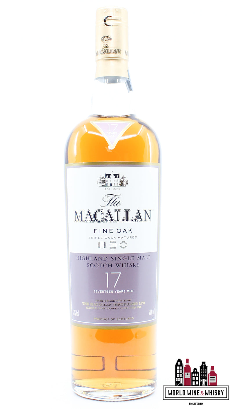 Macallan 17 jaar oud - Fine Oak - Triple Cask Matured 43% (zonder de kartonnen doos)