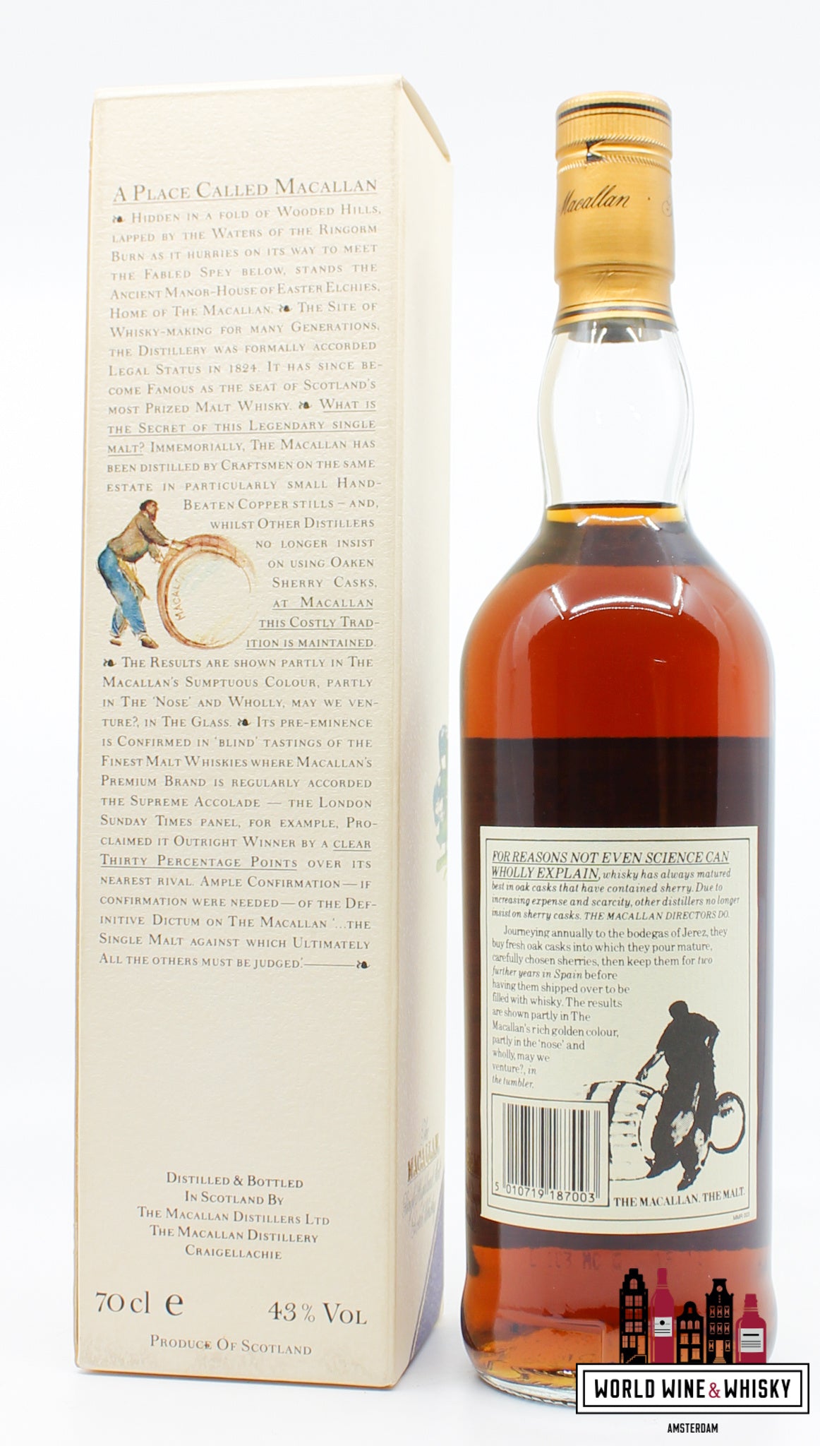 Macallan 18 jaar oud 1973 1991 Sherry Wood 43%