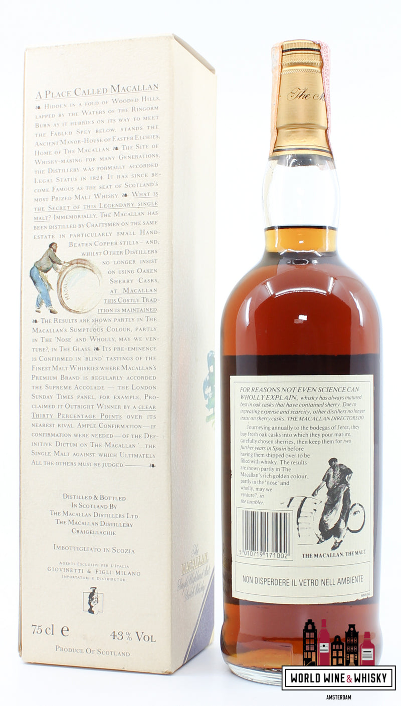 Macallan 18 jaar oud 1973 1991 Sherry Wood - Giovinetti &amp; Figli Milano, Italië 43% 750 ml