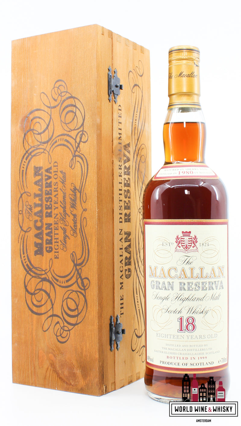 Macallan 18 jaar oud 1980 1999 - Gran Reserva - Sherry Wood 40%