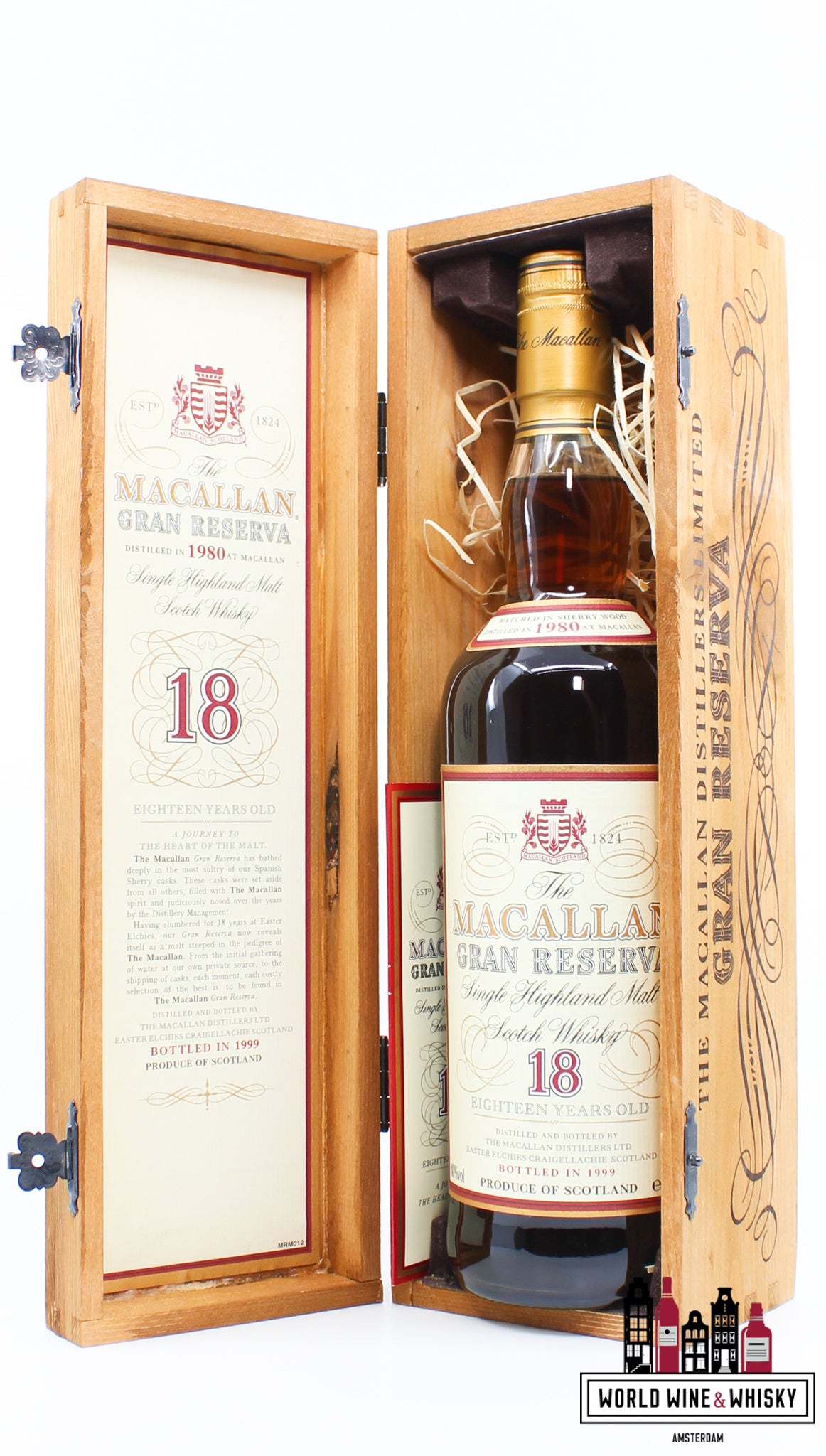 Macallan 18 jaar oud 1980 1999 - Gran Reserva - Sherry Wood 40%