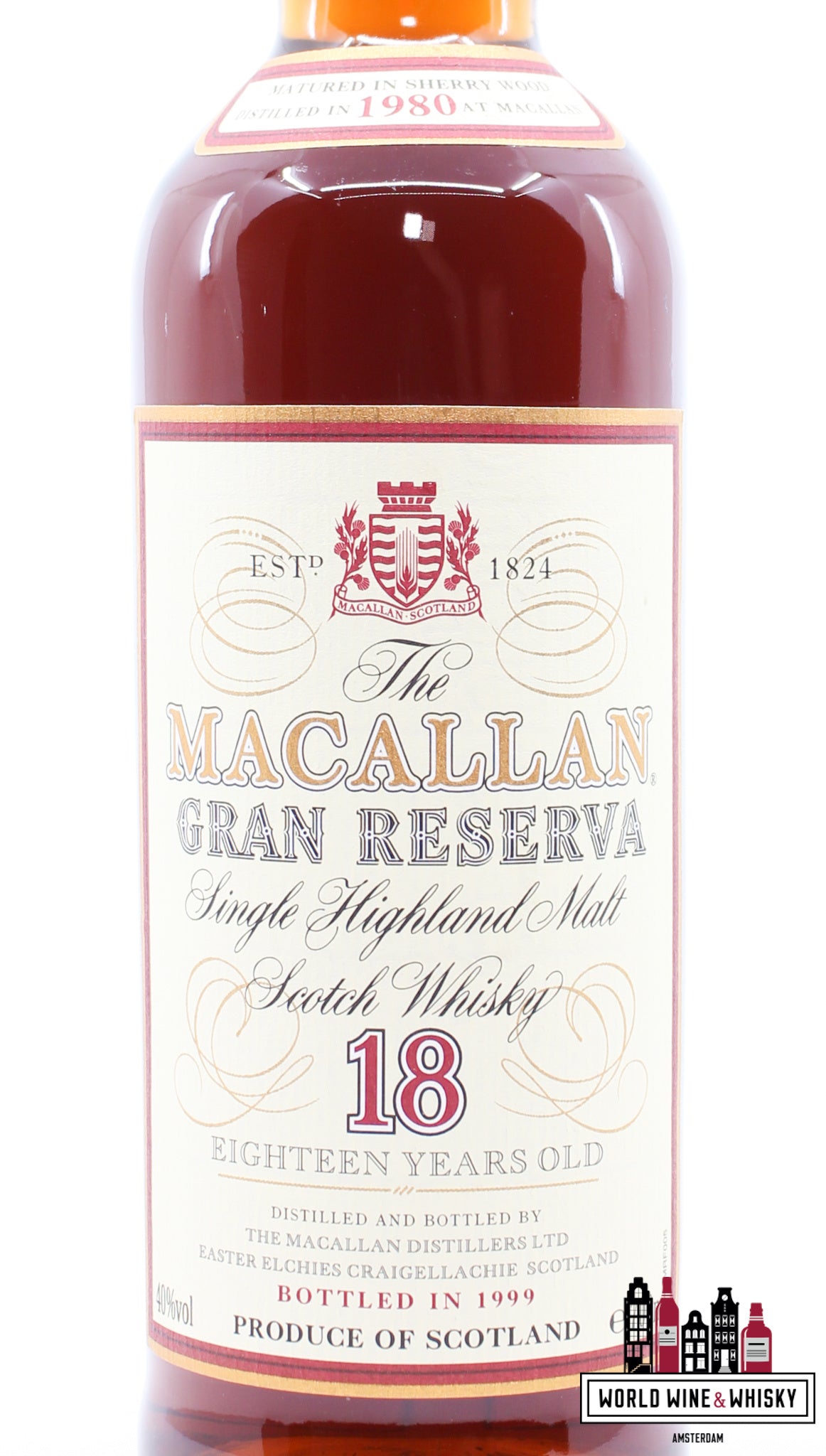Macallan 18 jaar oud 1980 1999 - Gran Reserva - Sherry Wood 40%