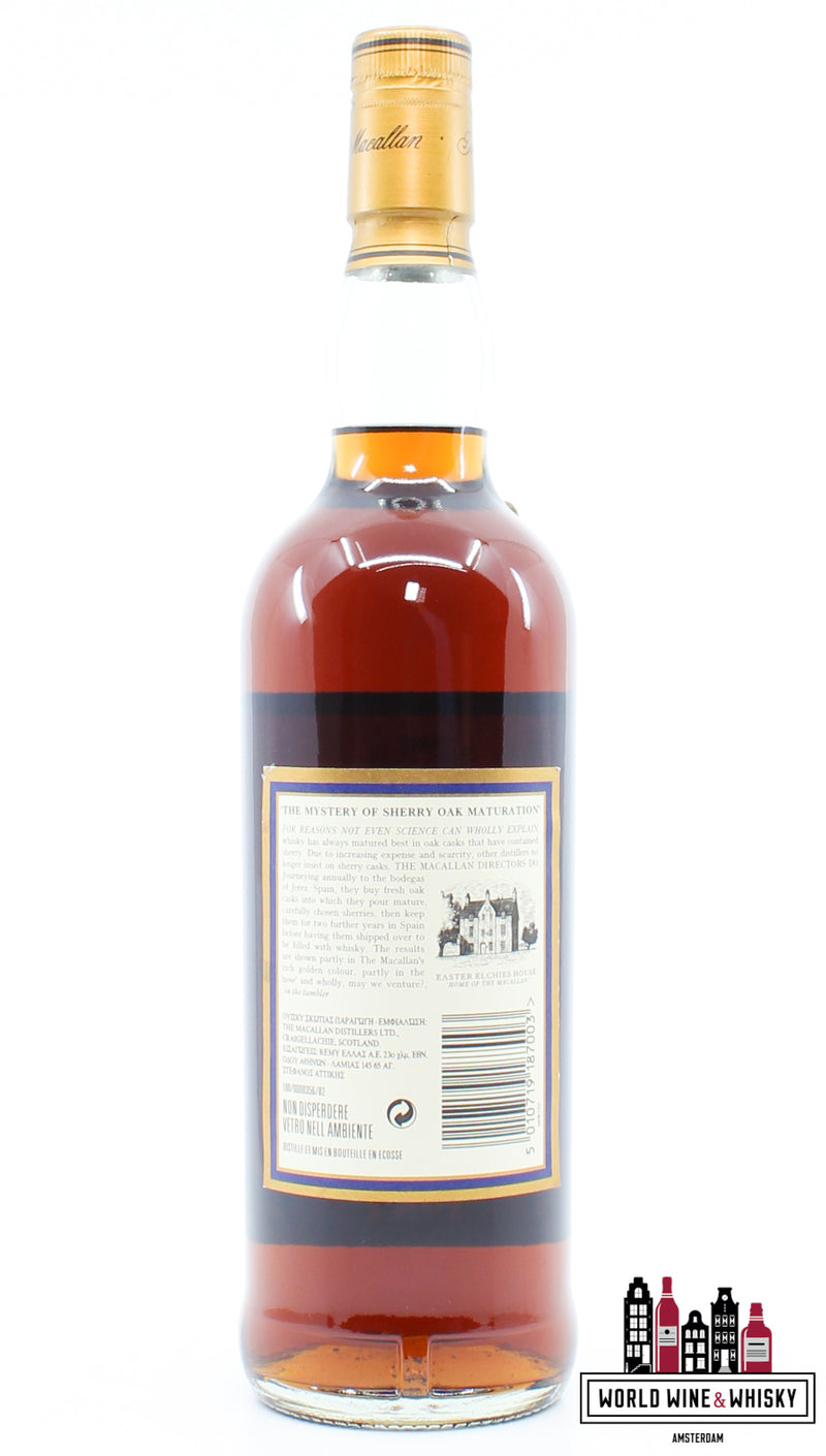 Macallan 18 Years Old 1984 2002 - Sherry Oak Casks - Vintage Release 43% (zonder de kartonnen doos)