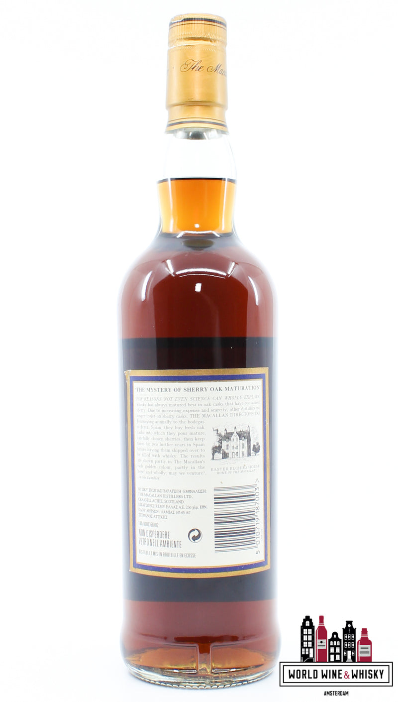 Macallan 18 Years Old 1985 2003 - Sherry Oak Casks - Vintage Release 43% (zonder de kartonnen doos)