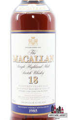 Macallan 18 Years Old 1985 2003 - Sherry Oak Casks - Vintage Release 43% (zonder de kartonnen doos)