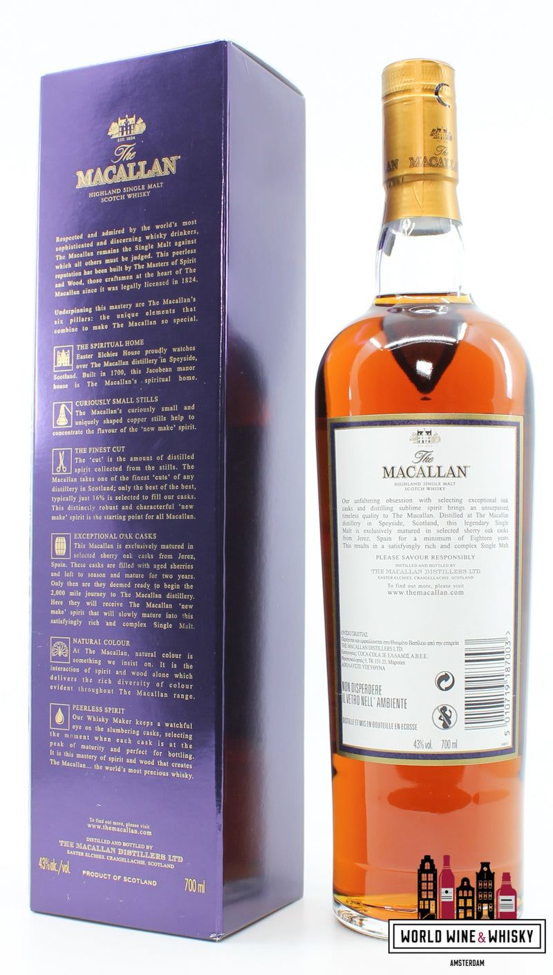 Macallan 18 jaar oud 1995 2013 Sherry eiken vaten 43%