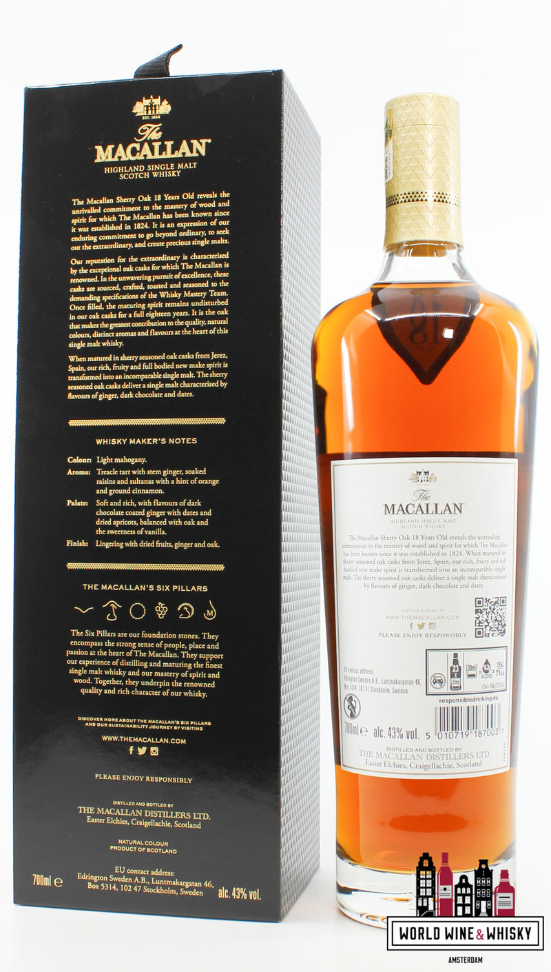 Macallan 18 Years Old - Sherry Oak Cask - Jaarlijkse release 2023 43%